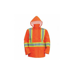 Viking Rain Jacket,Class 3, Type R,Orange,2XL 6323JO-XXL