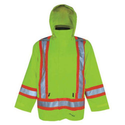 Viking Rain Jacket,Class 3, Type R,Ylw/Grn,2XL 6410JG-XXL