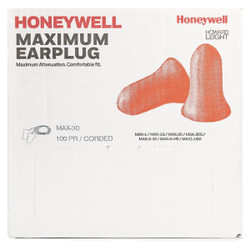 Honeywell Howard Leight Ear Plugs,Corded,Bell,33dB,PK100 MXM-30G