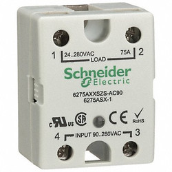 Schneider Electric SolStatRely,In90-280VAC,Out24-280VAC,SCR 6275AXXSZS-AC90