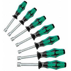 Wera Nut Driver Set,SAE,Hollow Round,7 pcs.  05345230001