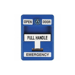 Dortronics Emergency Pull Station,30VAC/DC,Blue 6510/BL-S35