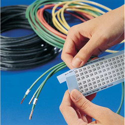 Brady Wire Marker,Printd,Repos Self-Adhes,PK25 WM-100-124-PK