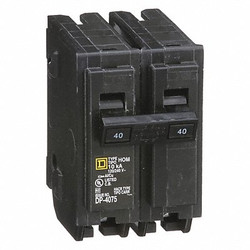 Square D Circuit Breaker,40A,Plug In,120/240V,2P HOM240