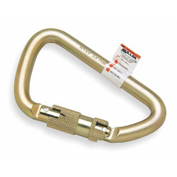 Honeywell Miller Carabiner,Offset-D,Gold 17D-1/