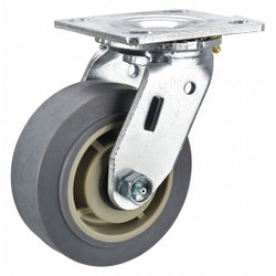 Sim Supply Standard Plate Caster,Swivel,500 lb.  P21S-PRP060R-14-H7-EL