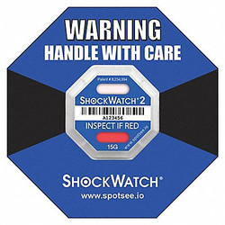 Shockwatch G-Force Indicator Label,15G,PK50 47000K