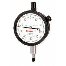 Starrett Dial Indicator,0 to 0.250 In,0-50-0 25-141J