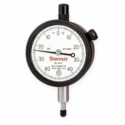 Starrett Dial Indicator,0 to 0.250 In,0-50-0  25-141J