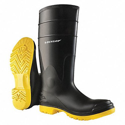 Dunlop Rubber Boot,Men's,6,Knee,Black,PR 8680200