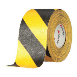 3m AntiSlip Tape,60 ftLx6 "W,BLK/YLW,60Grit 613