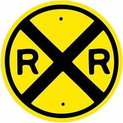 Lyle RXR Traffic Sign,12" Dia. W10-1-30DA