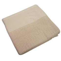 R & R Textile Blanket,90 in L,Beige X51001