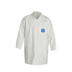 Dupont Lab Coat,White,Snaps,3XL,PK30  TY212SWH3X003000