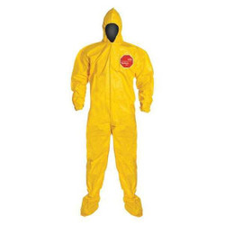 Dupont Coveralls,2XL,Ylw,Tychem 2000,PK12 QC122BYL2X001200