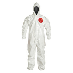 Dupont Hooded Coveralls,M,Wht,Tychem 4000,PK6 SL127TWHMD000600