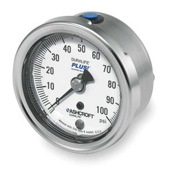 Ashcroft Pressure Gauge,0 to 100 psi,2-1/2In 251009SW02BX6B100