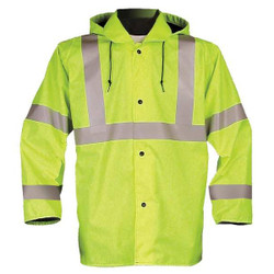 Nasco Jacket with Hood,Hi-Vis Ylw/Grn,M 103JFYM