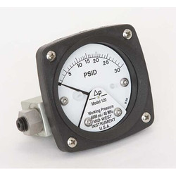 Midwest Instrument Pressure Gauge,0 to 30 psi 120-AA-00-OO-30P