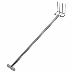 Sani-Lav Reinforced Drag Fork,9" Tine L,T Handle  2075R