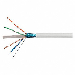 Sim Supply Data Cable,Cat 6A,23 AWG,1000ft,White  18593
