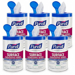 Purell Sanitizing Wipes,Unscentd,Disposable,PK6 9341-06