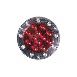 Maxxima Stop/Tail/Turn/Back-Up Light,Round,Red M85417R