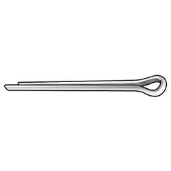 Sim Supply Cotter Pin,3/16 in dia,1 1/10 in L,PK500  WWG-187-1000-SZ