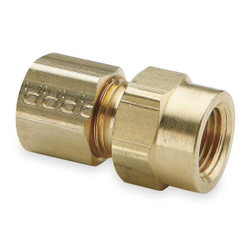 Parker Connector,Brass,CompxF,3/8Inx1/8In,PK10 66C-6-2