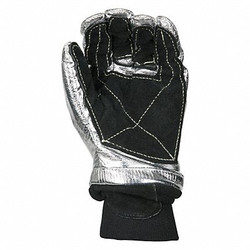 Shelby Firefighters Gloves,L,Blk/Slvr,PR 5200