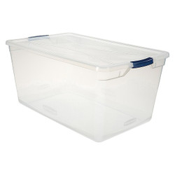 Rubbermaid Storage Tote,Clear,Solid,Polypropylene  RMCC950001