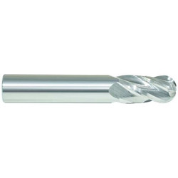 Sim Supply Ball End Mill,Single End,3/8",Carbide  223-001090