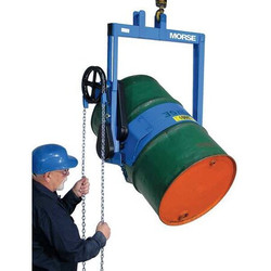 Morse DrumLifterandPourer,Blue,Vertical,Steel 185A-HD