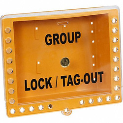 Condor Group Lockout Box,Yellow,10.5" H 7389