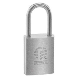 Best Padlock, 7/8 in,Rectangle,Silver 11B720T