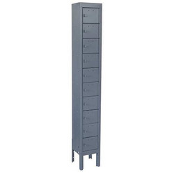 Sim Supply Locker,10x1Lckrs,Gray,66.5"x9"x9"  10Y618