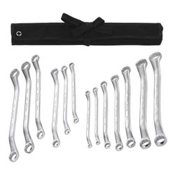 Westward Box End Wrench Set,Satin,Stndrd,SAE/Mtrc 54DG06