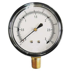 Sim Supply Press Gauge,Low Press Diaphragm,2-1/2 In  18C774