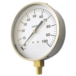 Sim Supply Pressure Gauge,Mechanical Cont,4-1/2 In  18C752