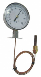 Sim Supply Analog Panel Mt Thermometer,0 to 100F  12U604