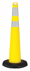 Sim Supply Traffic Cone,Yellow,with Reflective Tape  45YJ67