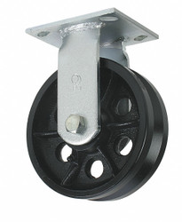 Sim Supply V-Groove Track-Wheel Plate Caster,Rigid  1NWC5