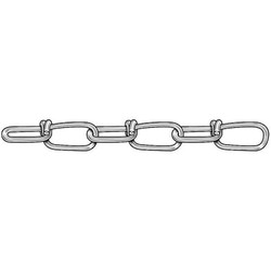 Sim Supply Double Loop Chain,Steel,100 ft L,90 lb  2ZDK1