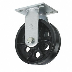 Sim Supply V-Groove Track-Wheel Plate Caster,Rigid  1NWC7
