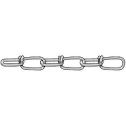 Sim Supply Double Loop Chain,Steel,100 ft L,55 lb  2ZDH3