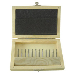 Westward Carbide Bur Set,Single Cut,1/8",12pcs 2LYR7