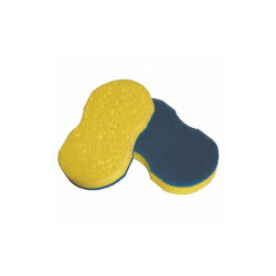 Tough Guy Scrubber Sponge,6 in L,Blue/Yellow,PK20  2NTJ2