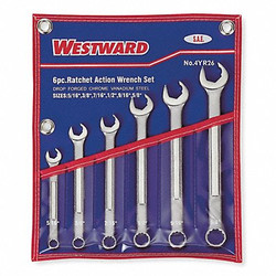 Westward Combo Wrench St,CV Steel,Satin,Offset 4YR28