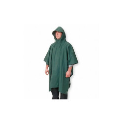 Condor Rain Poncho,Reusable,Green,50" L 1EJY1