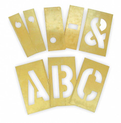 Sim Supply Letter Stencils,Letters,Brass  2CEC2